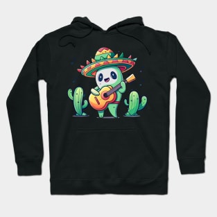 cute cactus playing guitar Hoodie